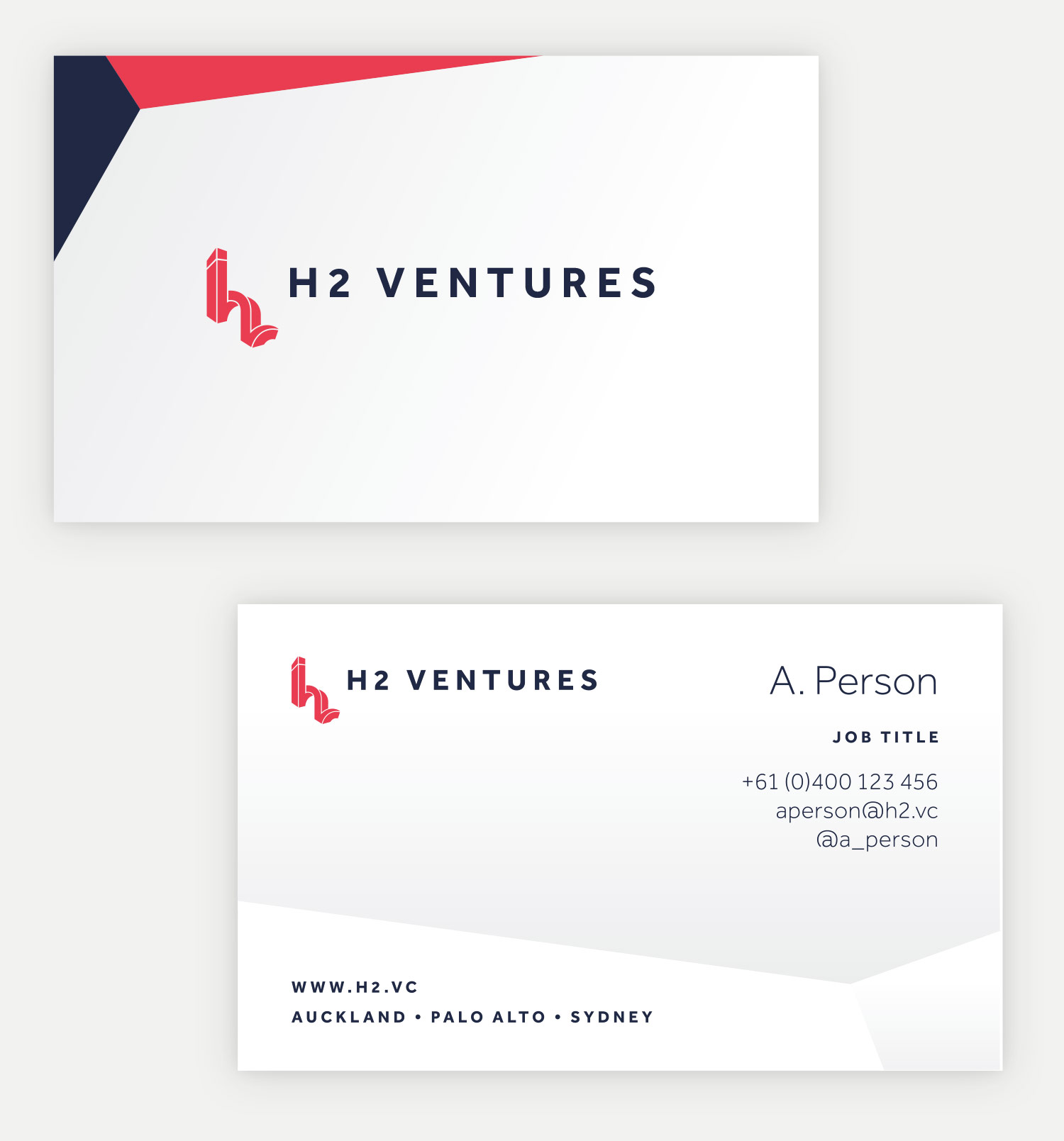 H2 Business Card Design - design by Theysaurus